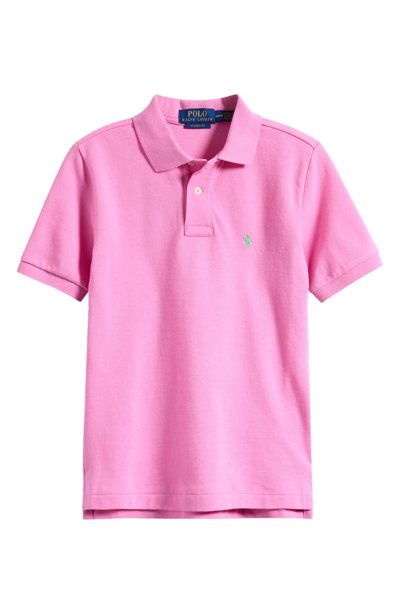 Polo Ralph Lauren Kids' Solid Cotton Piqué Knit Polo, Main, color, 