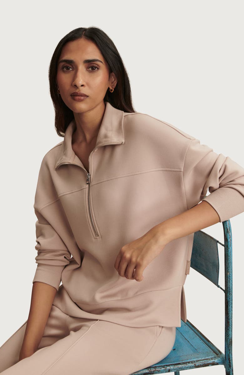 Varley Kayleight Half Zip Sweatshirt, Alternate, color, Mushroom