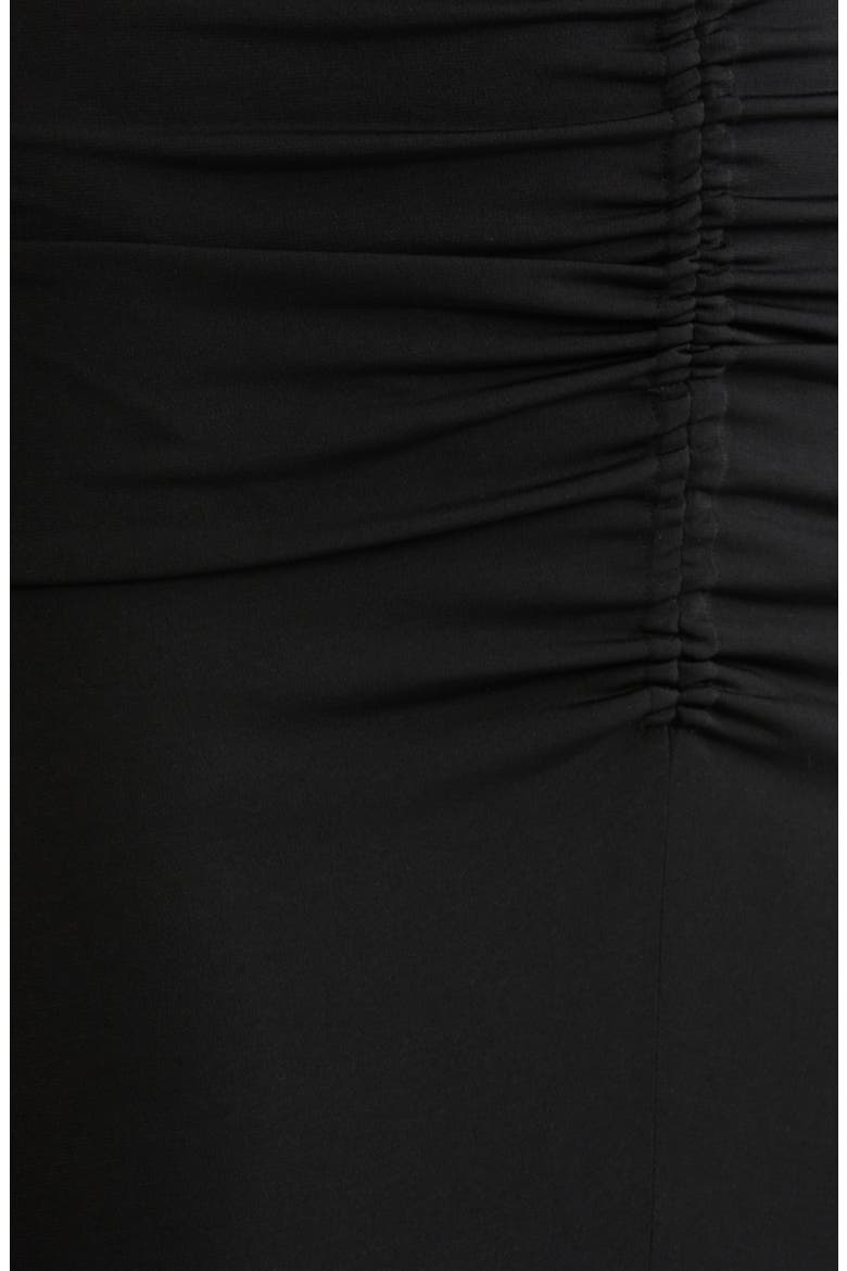 Emberla Ruched Stretch Jersey Dress, Alternate, color, BLK