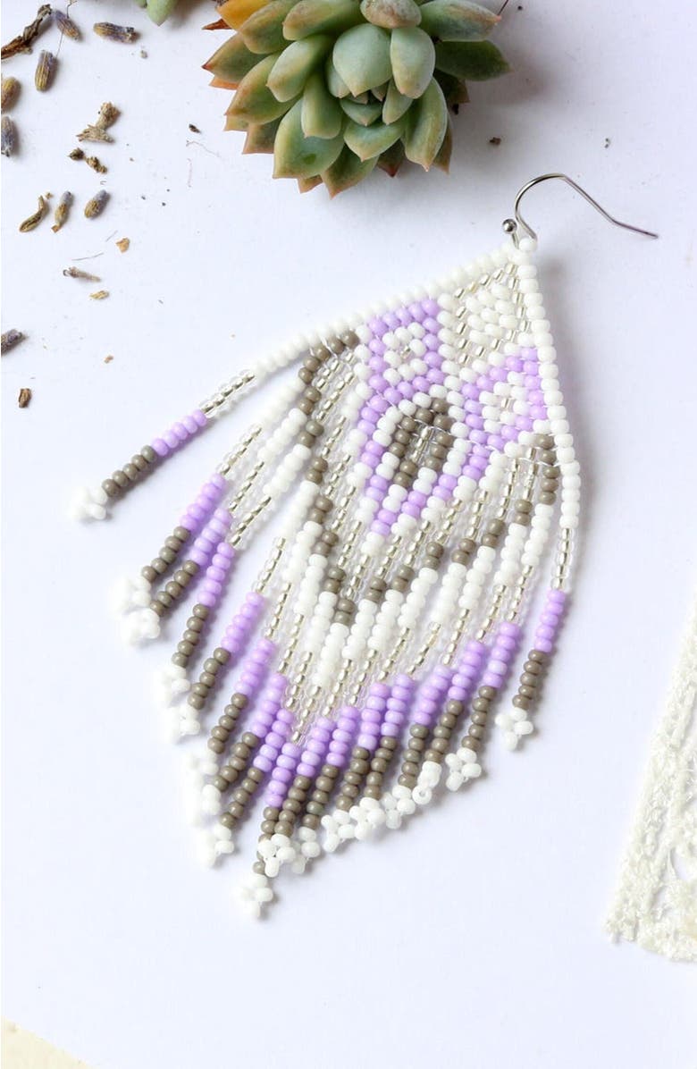Fosterie Lilac Embera Earrings, Alternate, color,