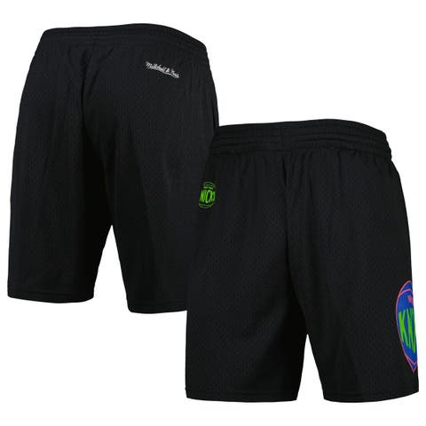 Men's Mitchell & Ness Black New York Knicks Hardwood Classics Color Bomb Energy Shorts