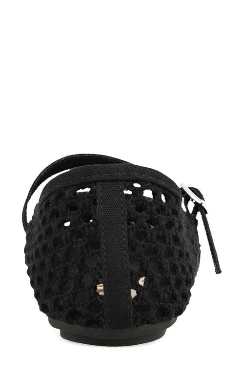Mia Kora Mary Jane Flat In Black