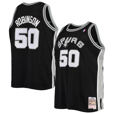 Men's Mitchell & Ness David Robinson Black San Antonio Spurs 1998/99 Big & Tall Hardwood Classics Swingman Jersey