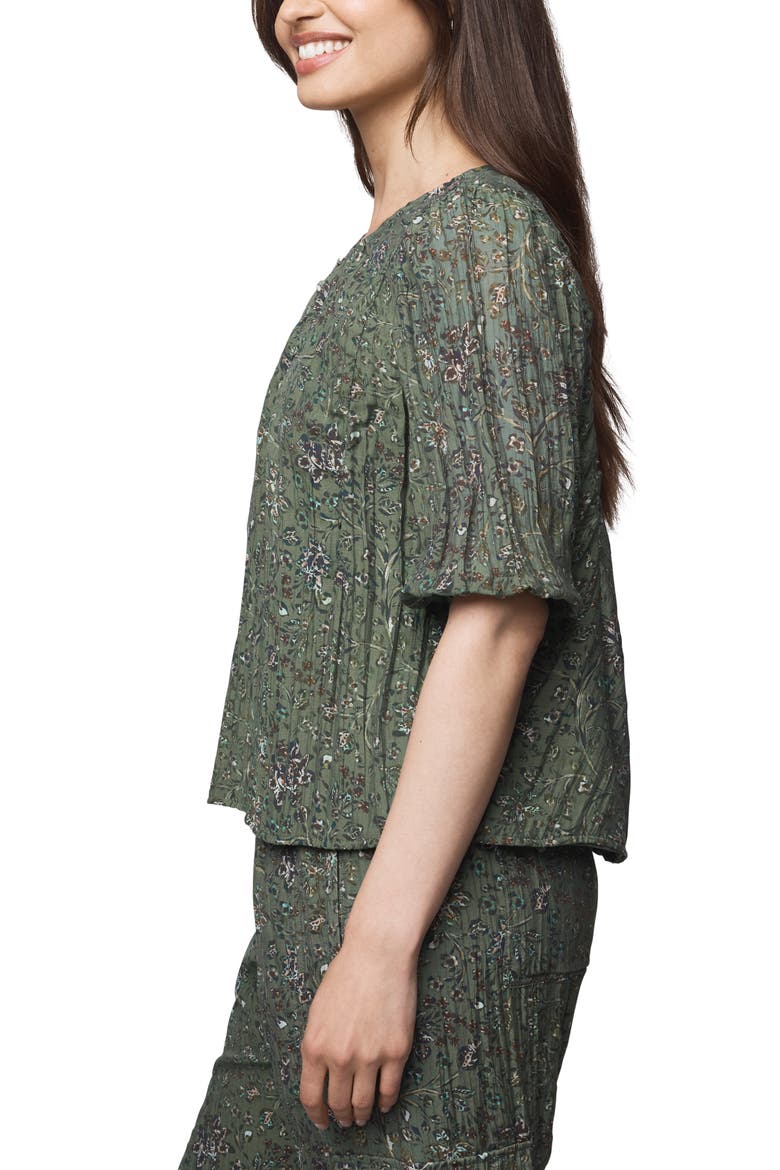 Versailles Floral Puff Sleeve Top, Alternate, color, VINE FLRL PRINT