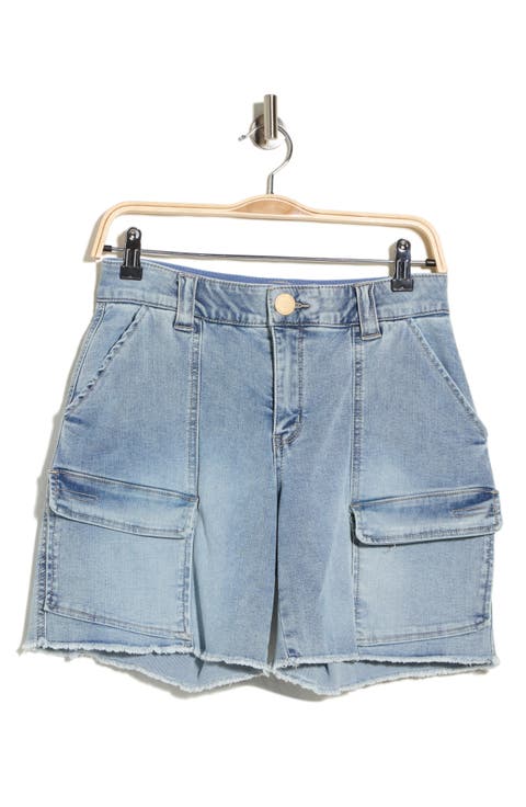 Fray Hem Cargo Shorts