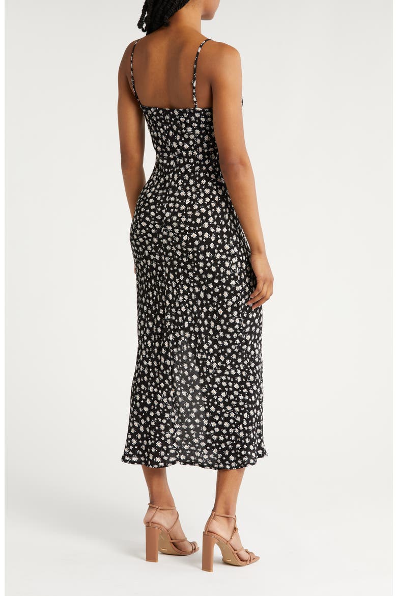 Floral Midi Slipdress, Alternate, color, BLACK