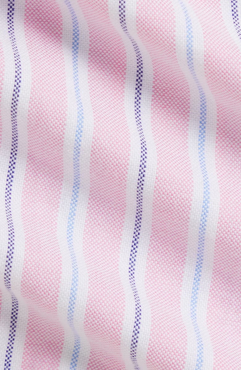 Ralph Lauren Oxford Stripe Cotton Piqué Shirtdress & Bloomers, Alternate, color, Blue Pink Yellow Multi