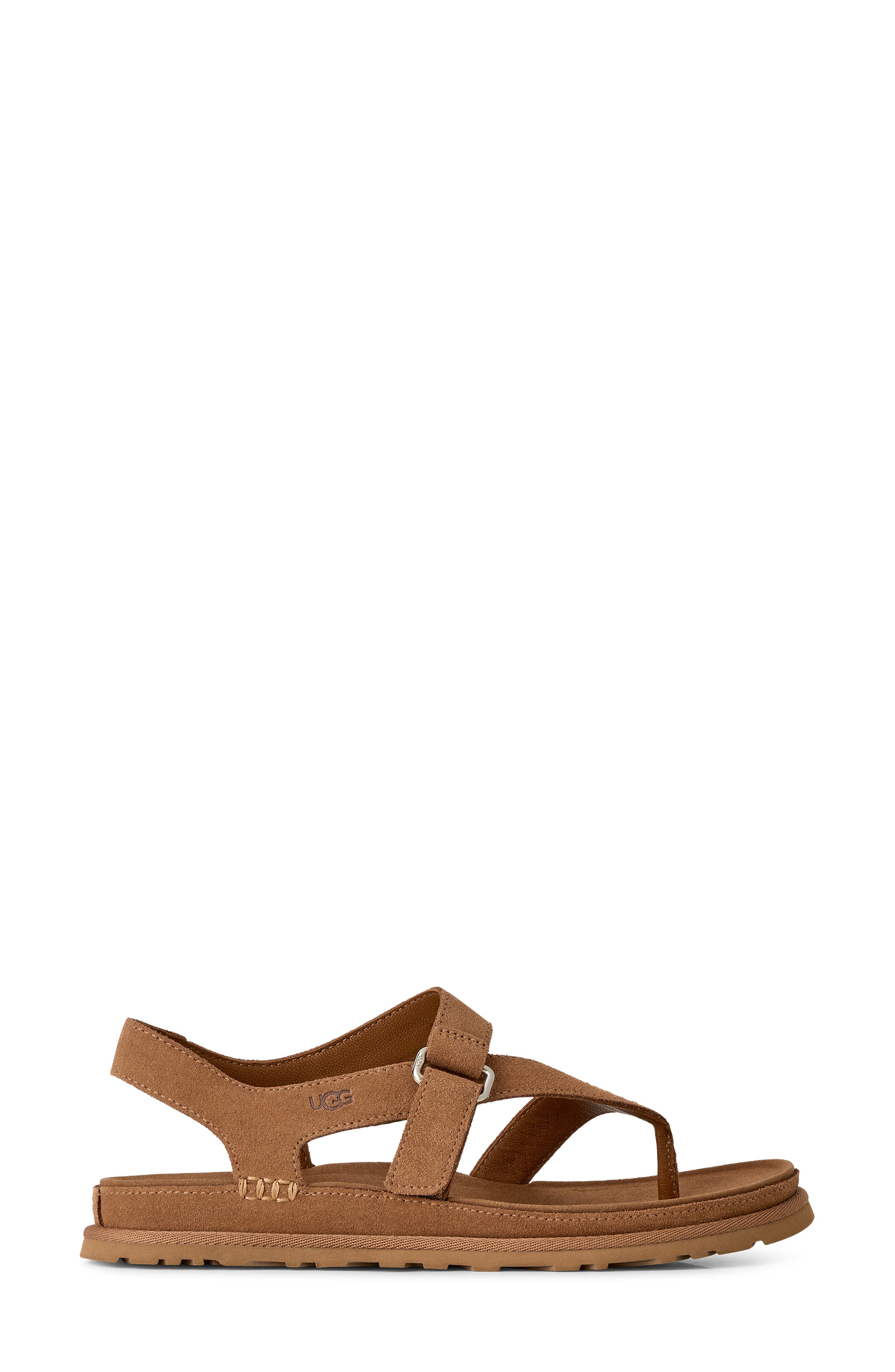 UGG<sup>®</sup> GoldenGaze Toe Post Sandal, Alternate, color, Chestnut