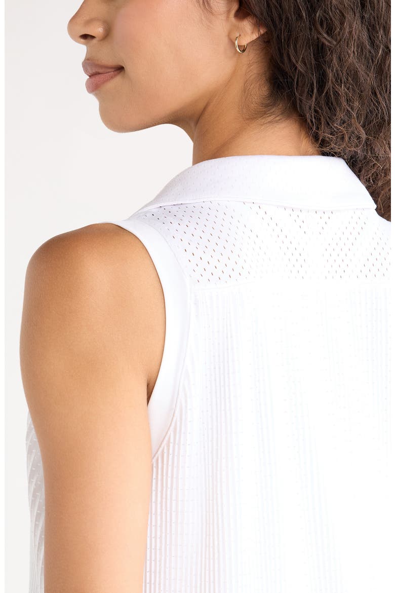 Pleated Mesh Dress, Alternate, color, WHITE