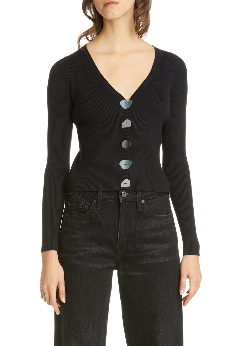 Simon Miller Nepa Mismatched Button Rib Cardigan, Main, color, 
