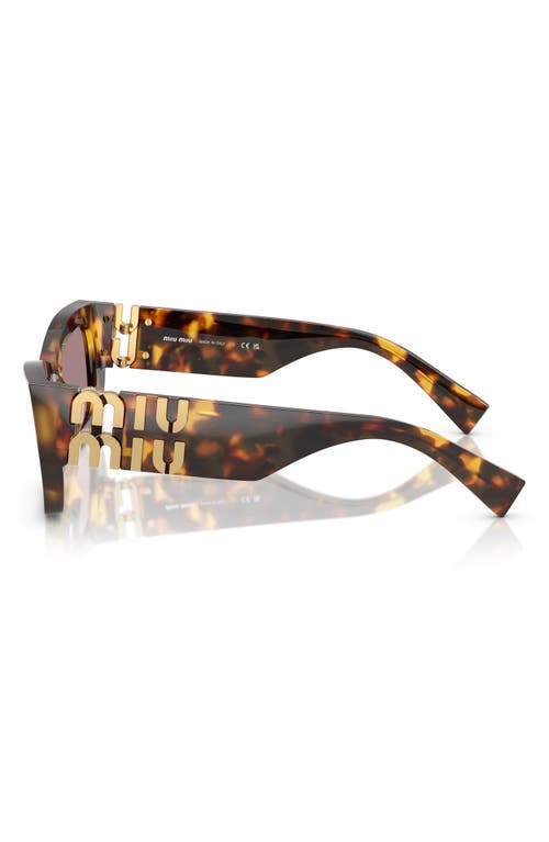 Miu Miu Logo-lettering Sunglasses In Berry