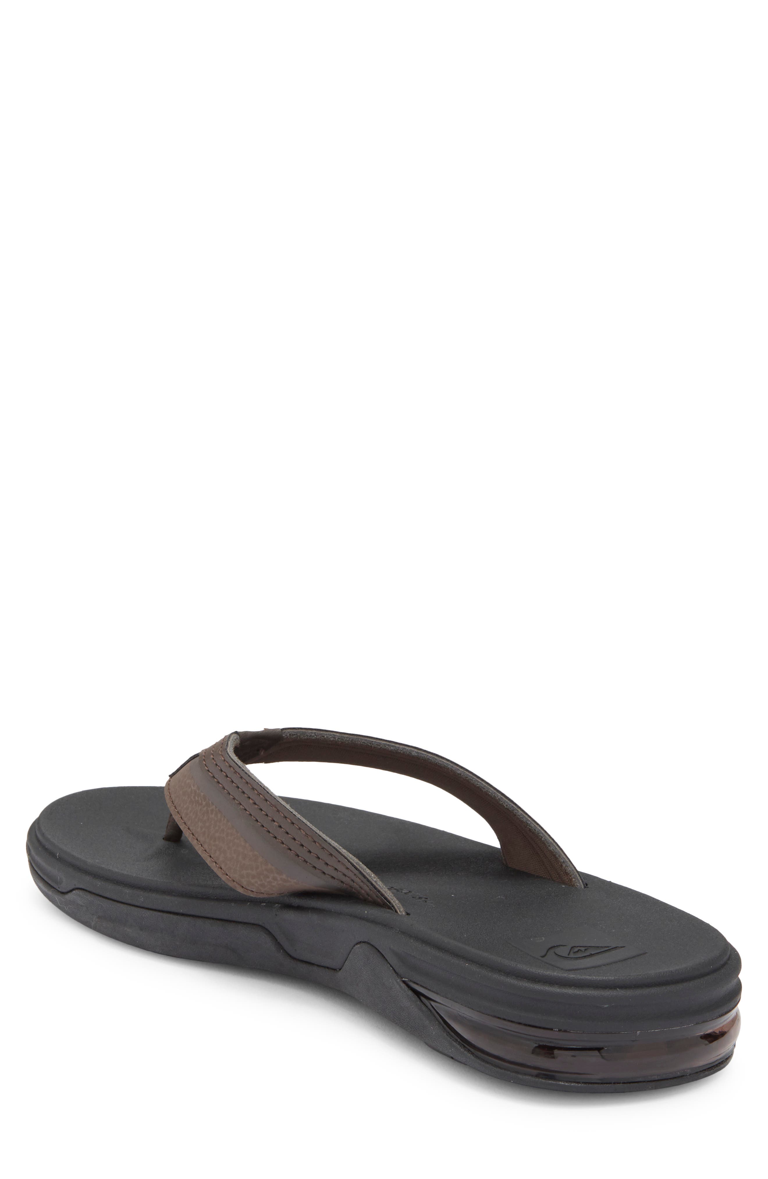 Quiksilver Dylan Deluxe Flip Flop, Alternate, color, Dark Brown/ Black Trim