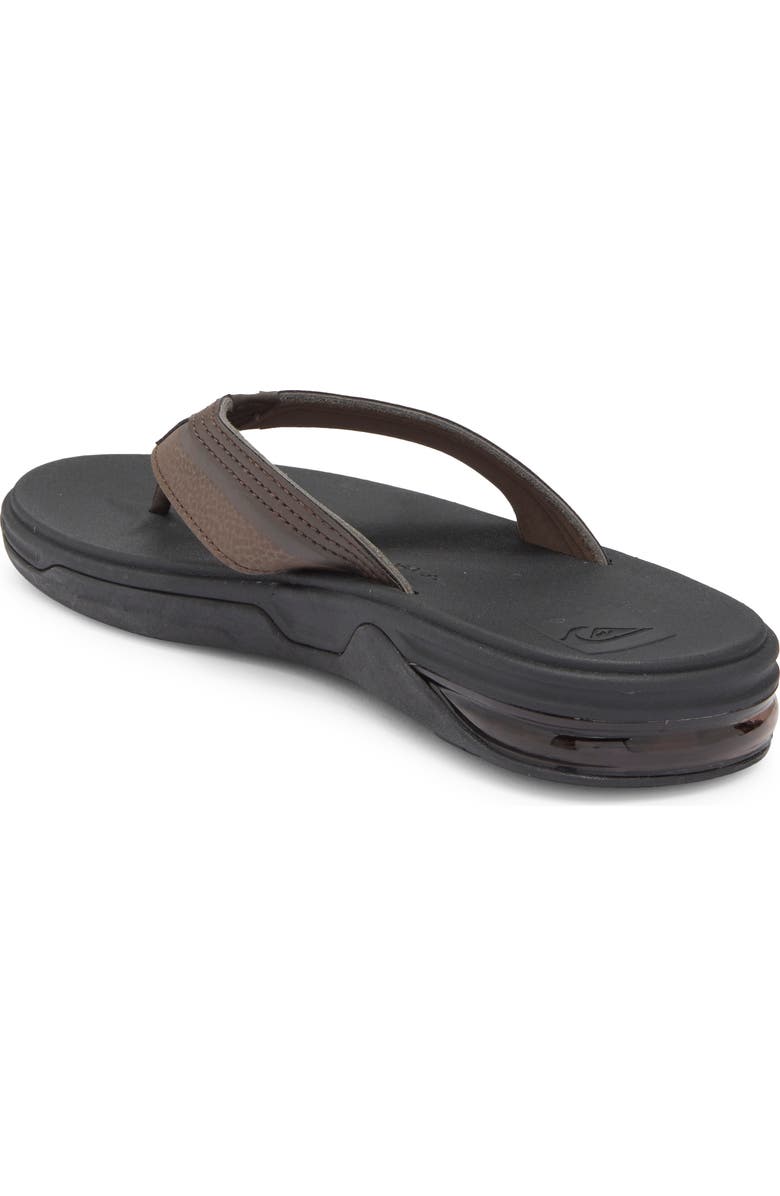 Quiksilver Dylan Deluxe Flip Flop, Alternate, color, Dark Brown/ Black Trim