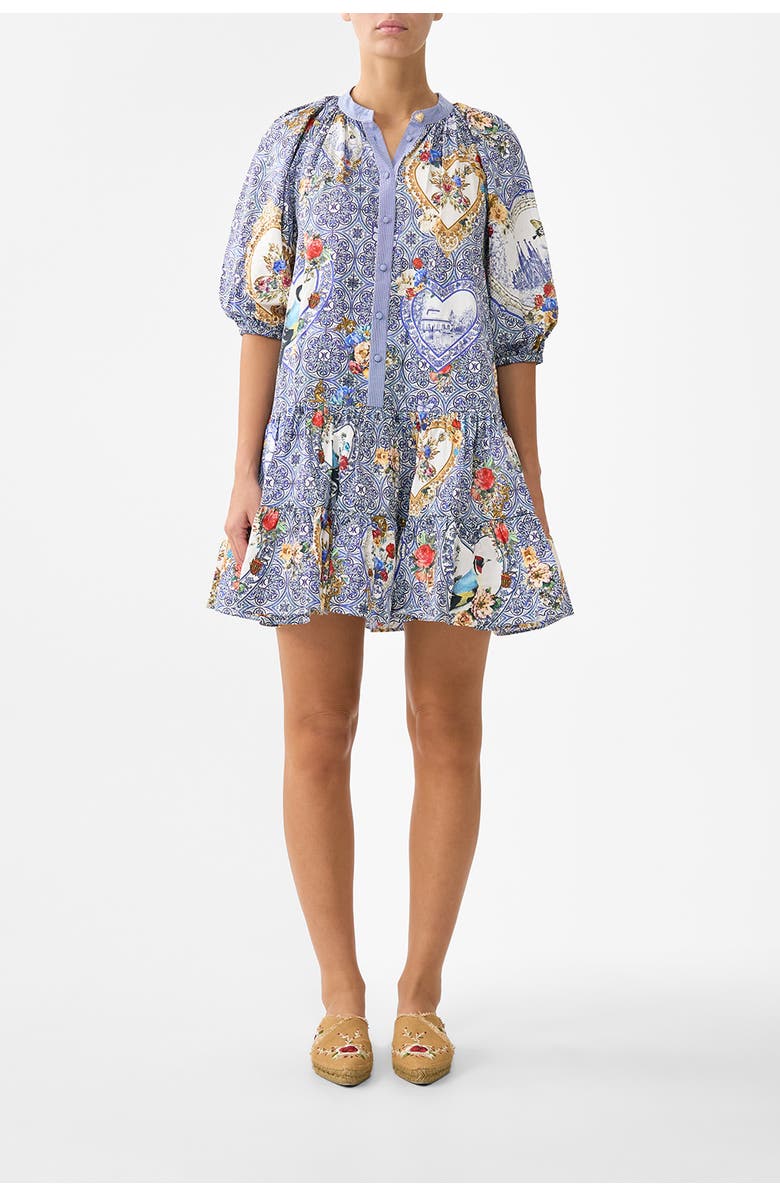 Camilla Puff Sleeve Shirt Dress, Main, color, The Pottery Parlour