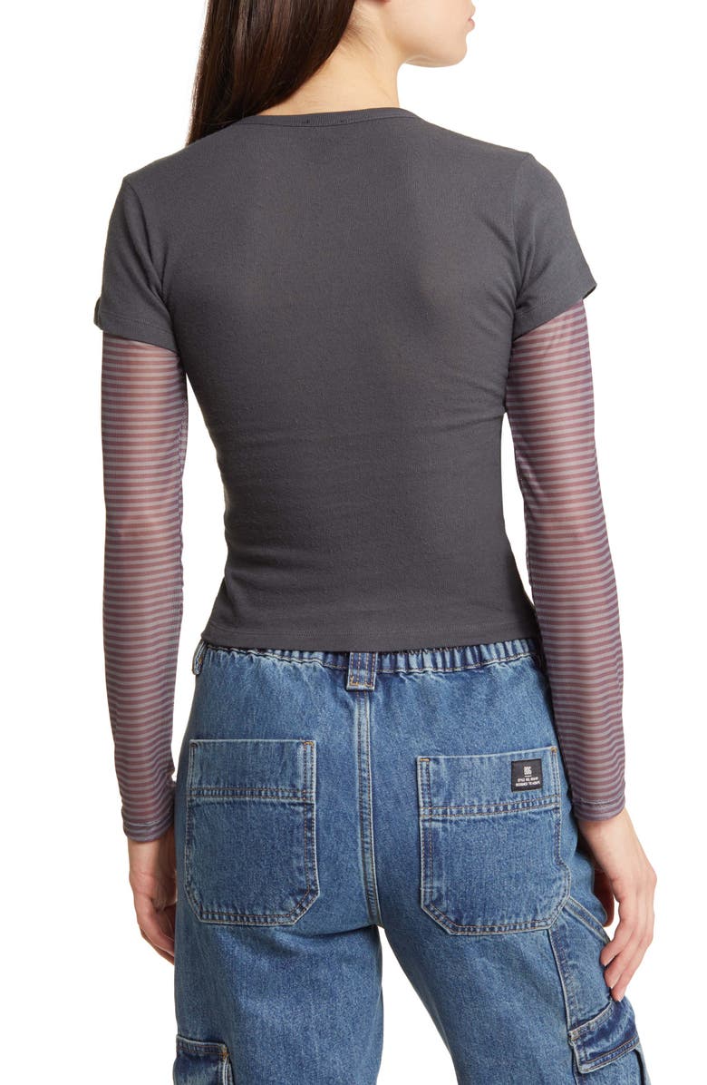 BDG Urban Outfitters Visions Layered Look Long Sleeve Graphic T-Shirt, Alternate, color, 