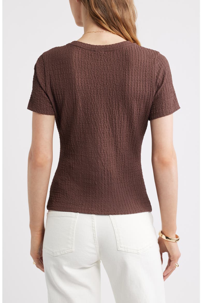 Textured T-Shirt, Alternate, color, BROWN ROAST