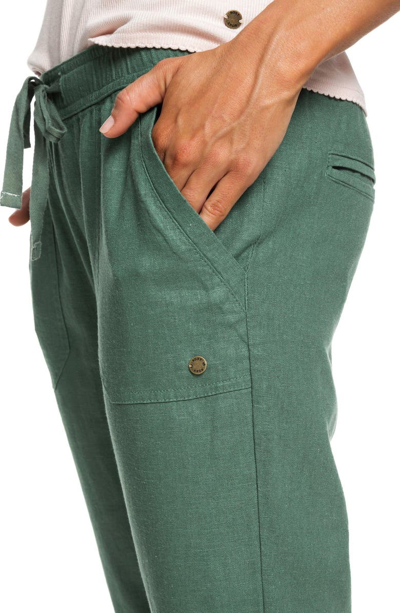 Roxy Symphony Lover Linen Blend Pants, Alternate, color, 