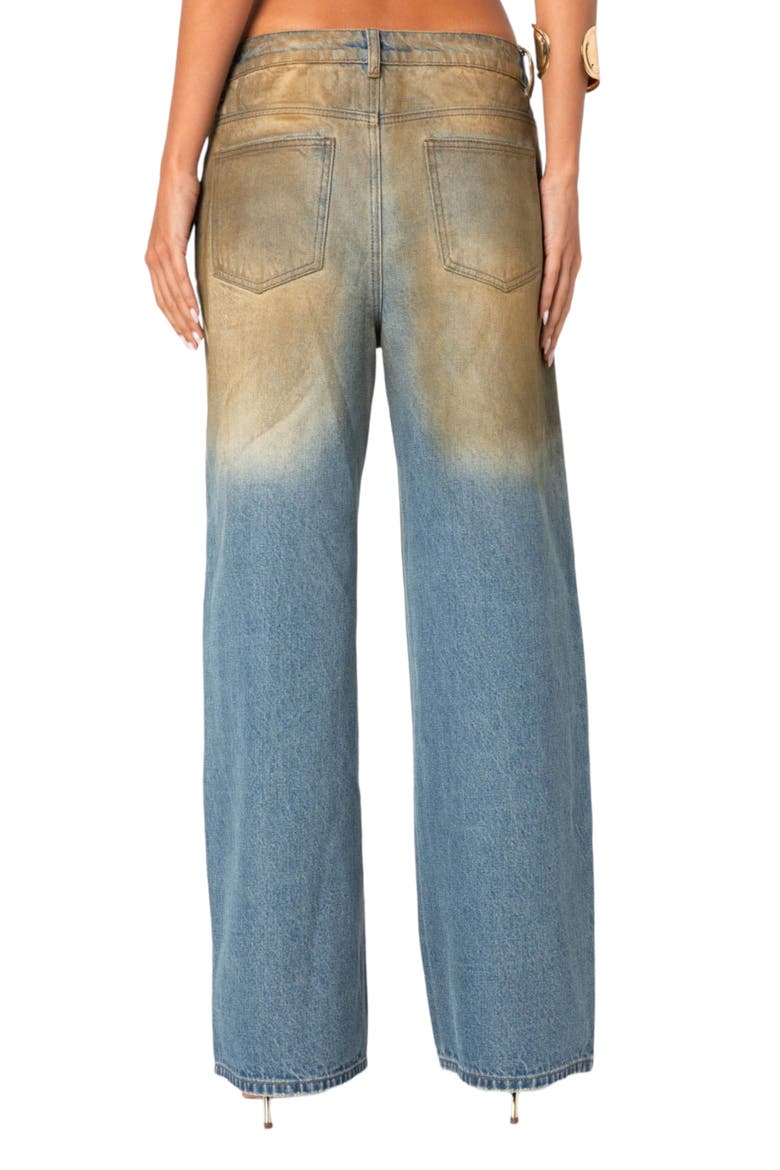 Muddy Wash Wide Leg Jeans, Alternate, color, BLUE-WASHED