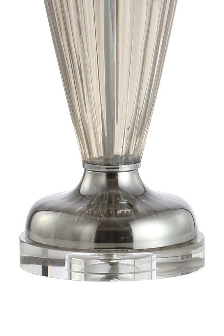 Julian 33.5" Glass/Crystal LED Table Lamp, Smoked Grey, Alternate, color, Smoked Gray