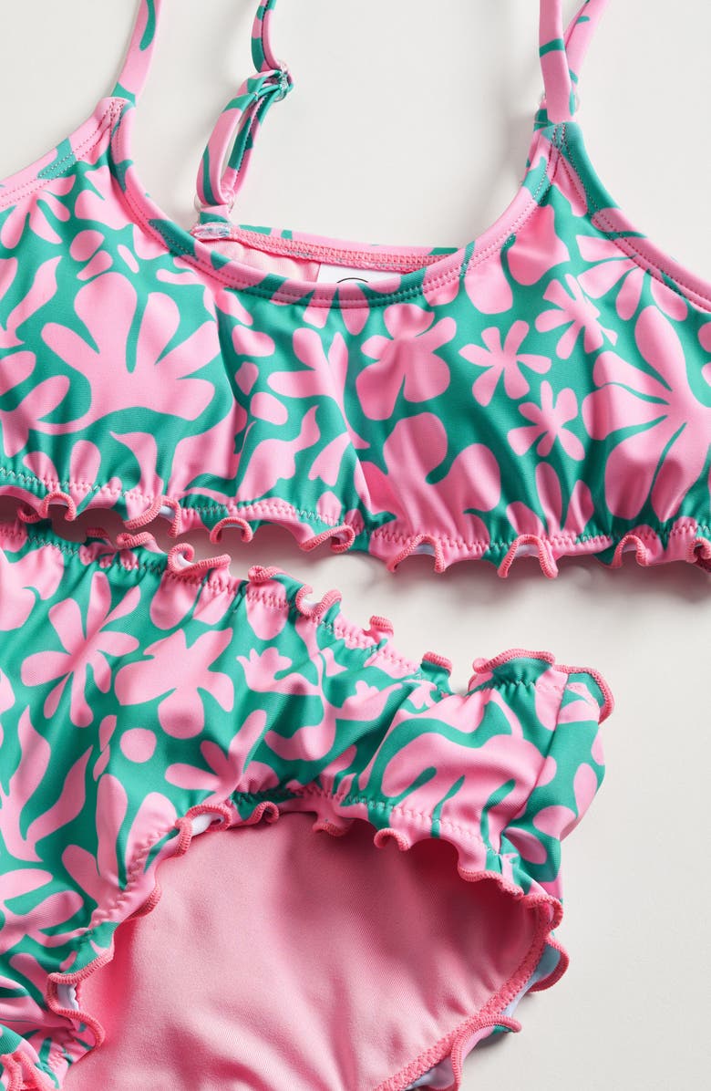 Treasure & Bond Kids' Lettuce Edge Two-Piece Swimsuit, Alternate, color, 