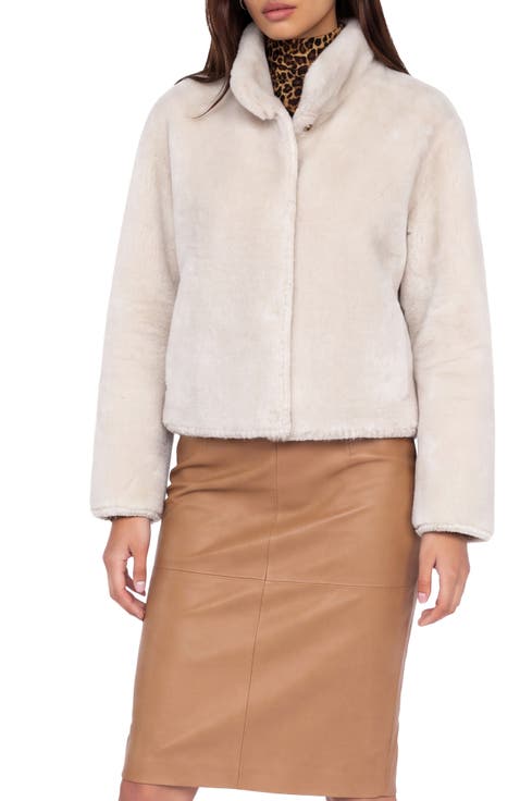 Reversible Genuine Shearling Jacket With Embroidery