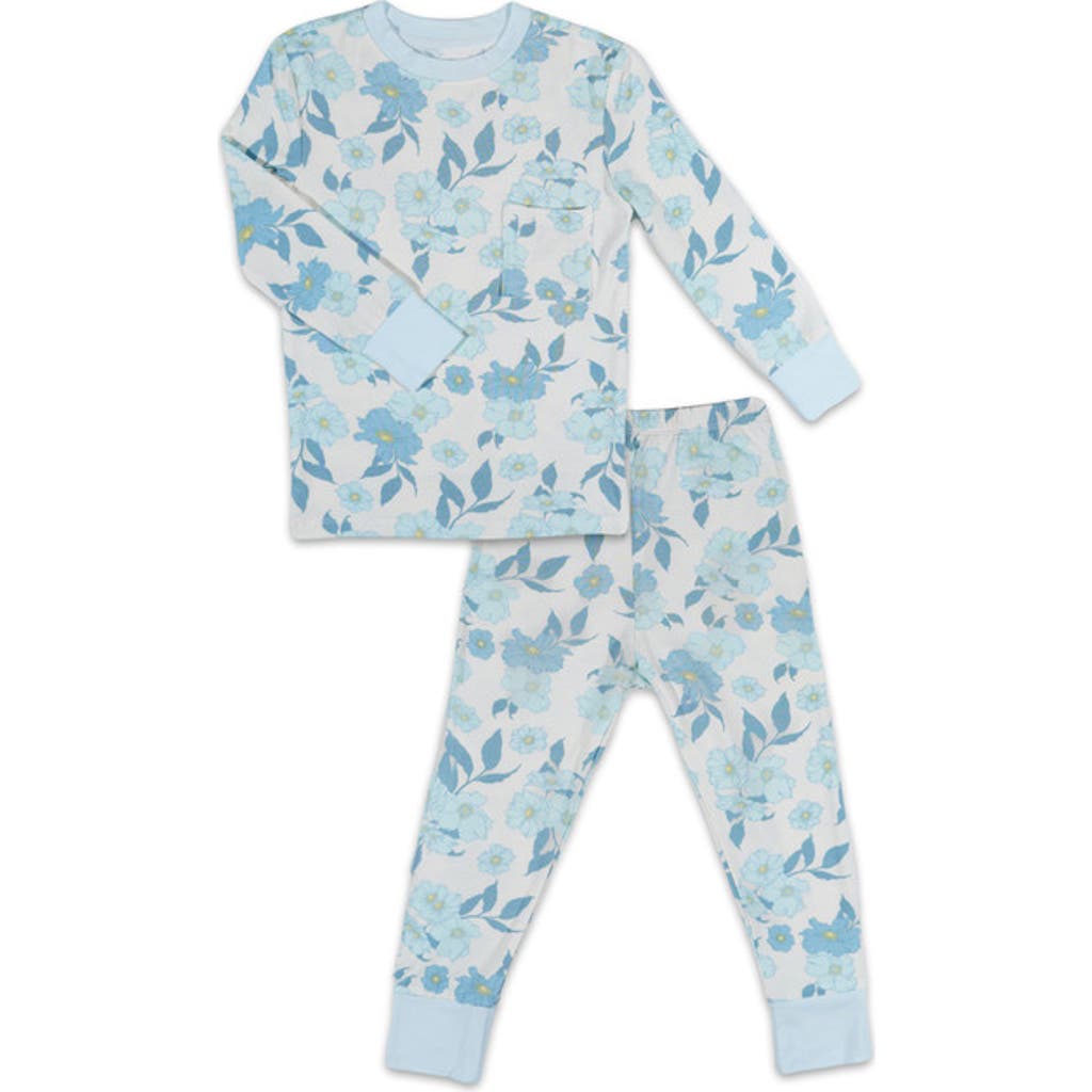 Everly Grey Emerson Fitted Long Sleeve 2-piece Pajamas In Blue