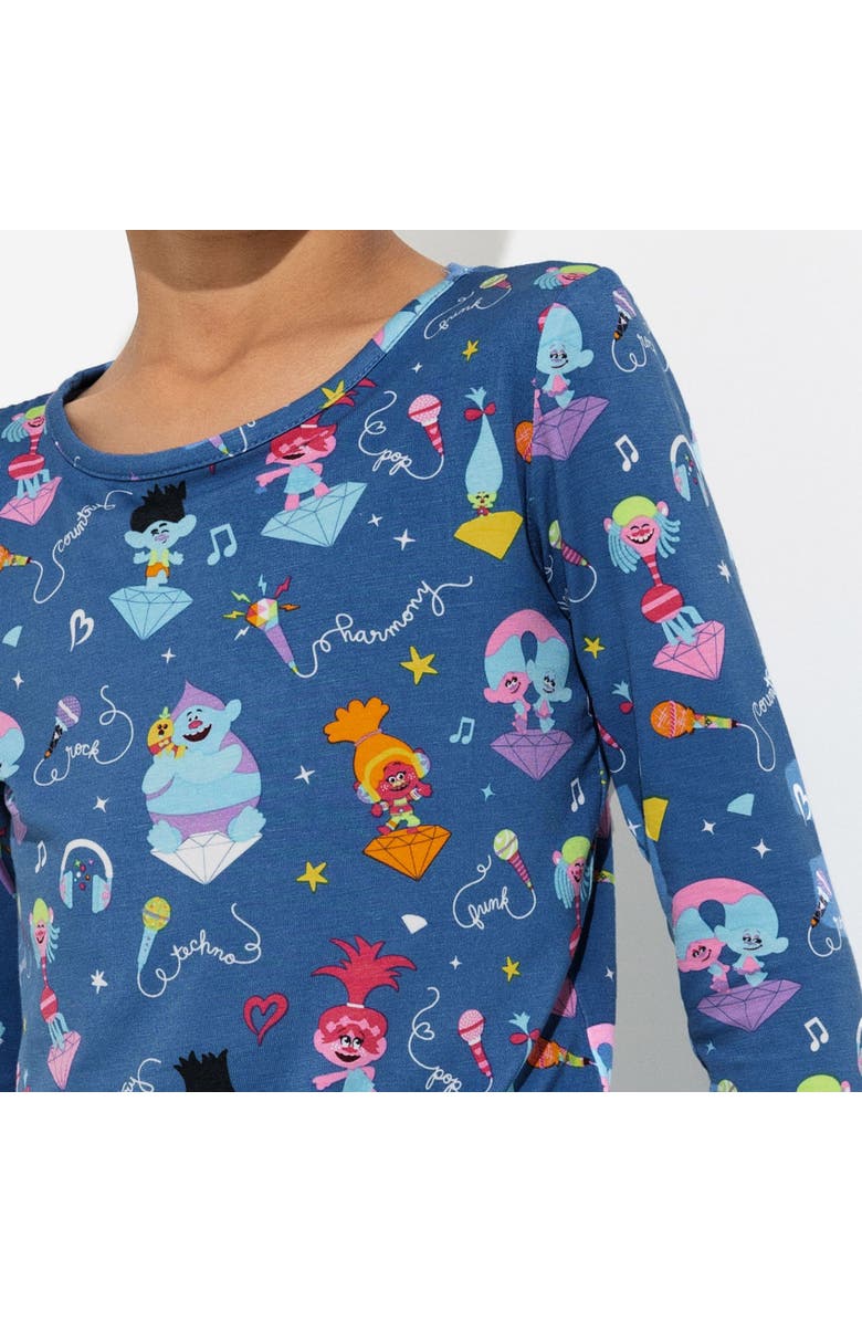 Bellabu Bear Kids' Trolls Music Set of 2 Piece Pajamas, Alternate, color, Trolls Music