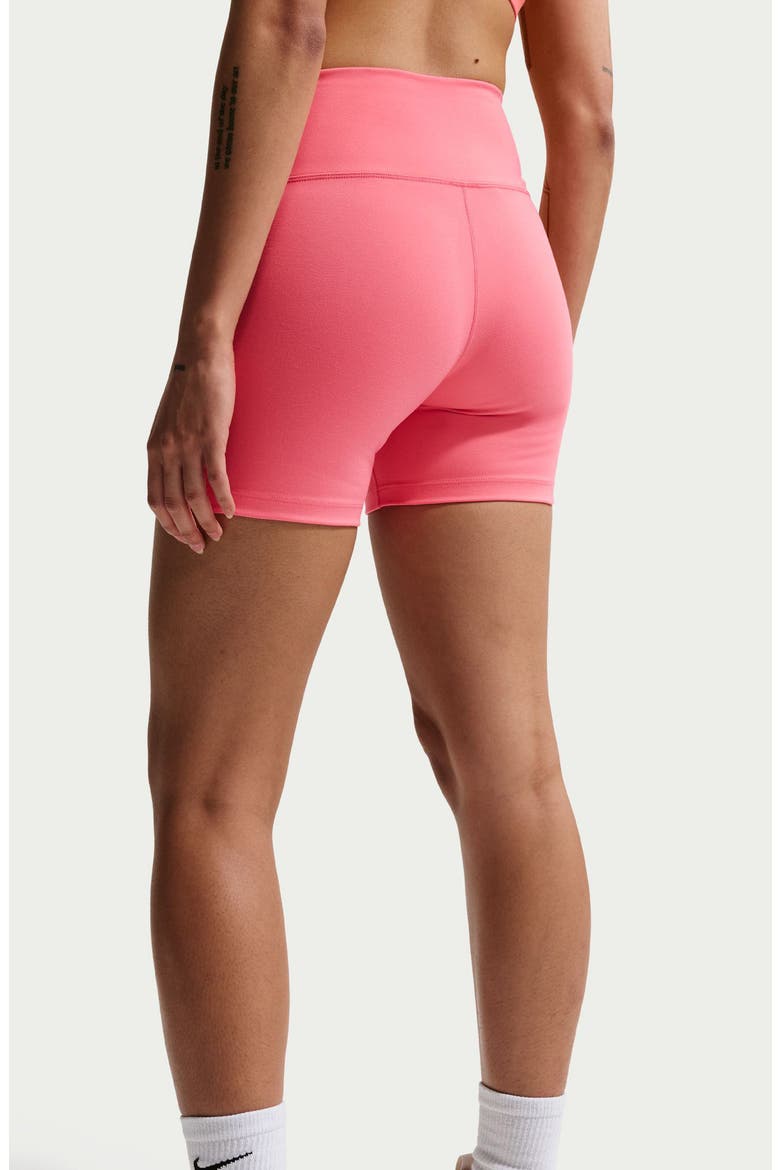 One Elemental Dri-FIT High Waist Bike Shorts, Alternate, color, SEA CORAL/ WHITE