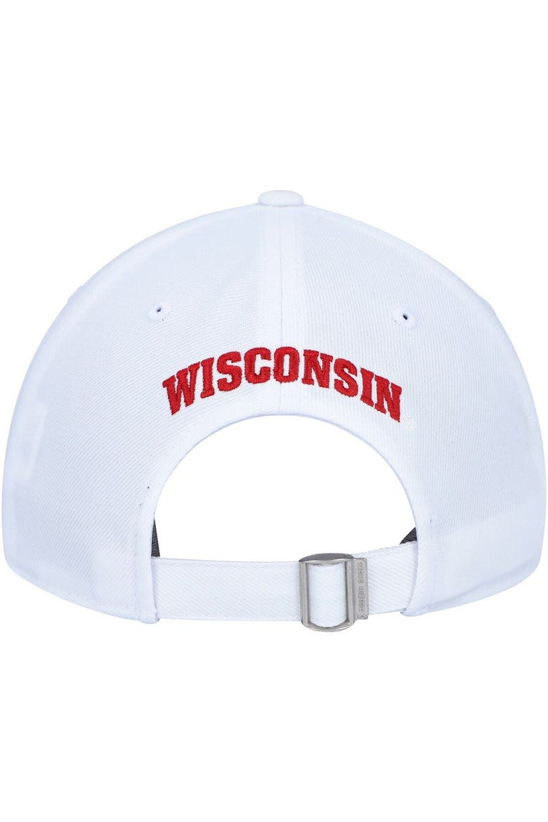Men's Under Armour White Wisconsin Badgers Classic Adjustable Hat, Alternate, color, White