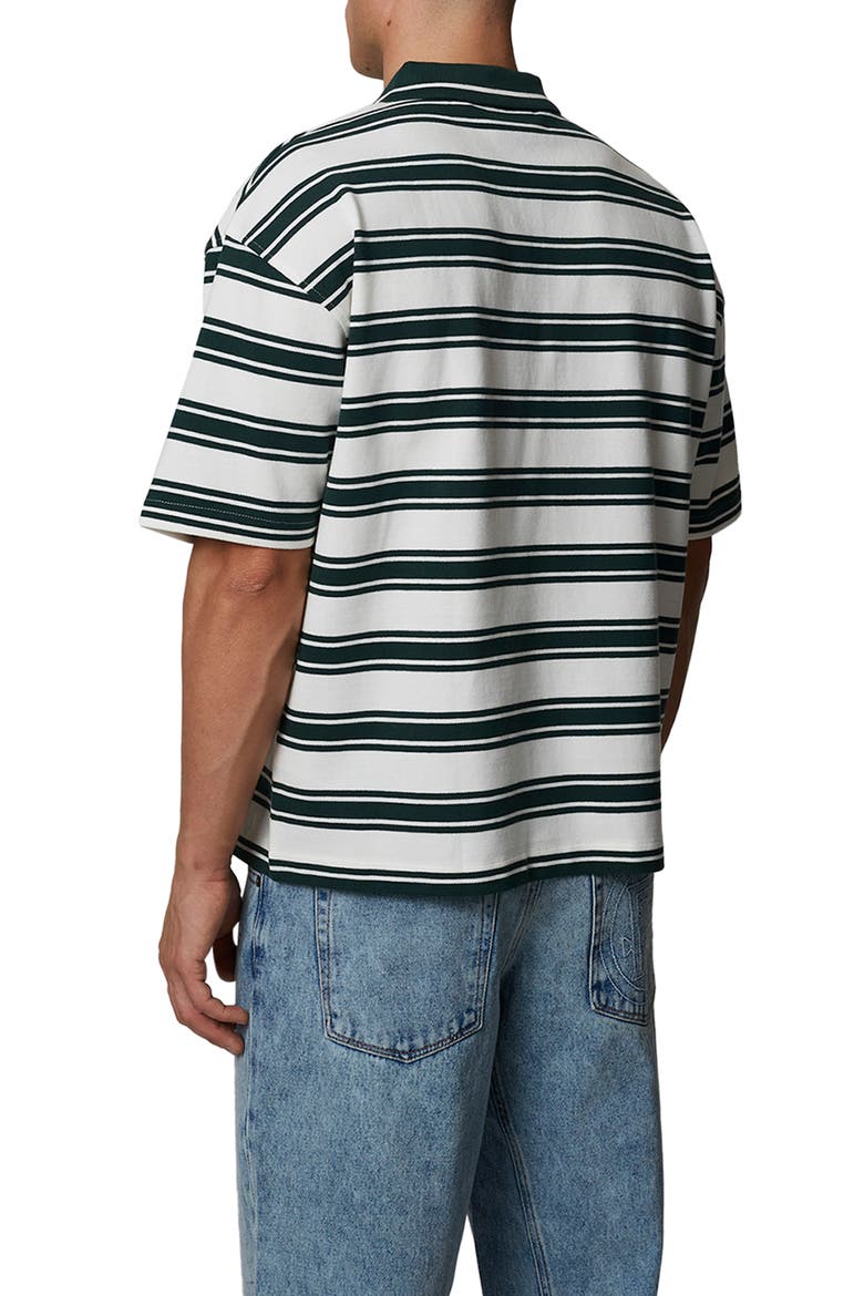 Boxy Fit Striped Polo, Alternate, color, Green
