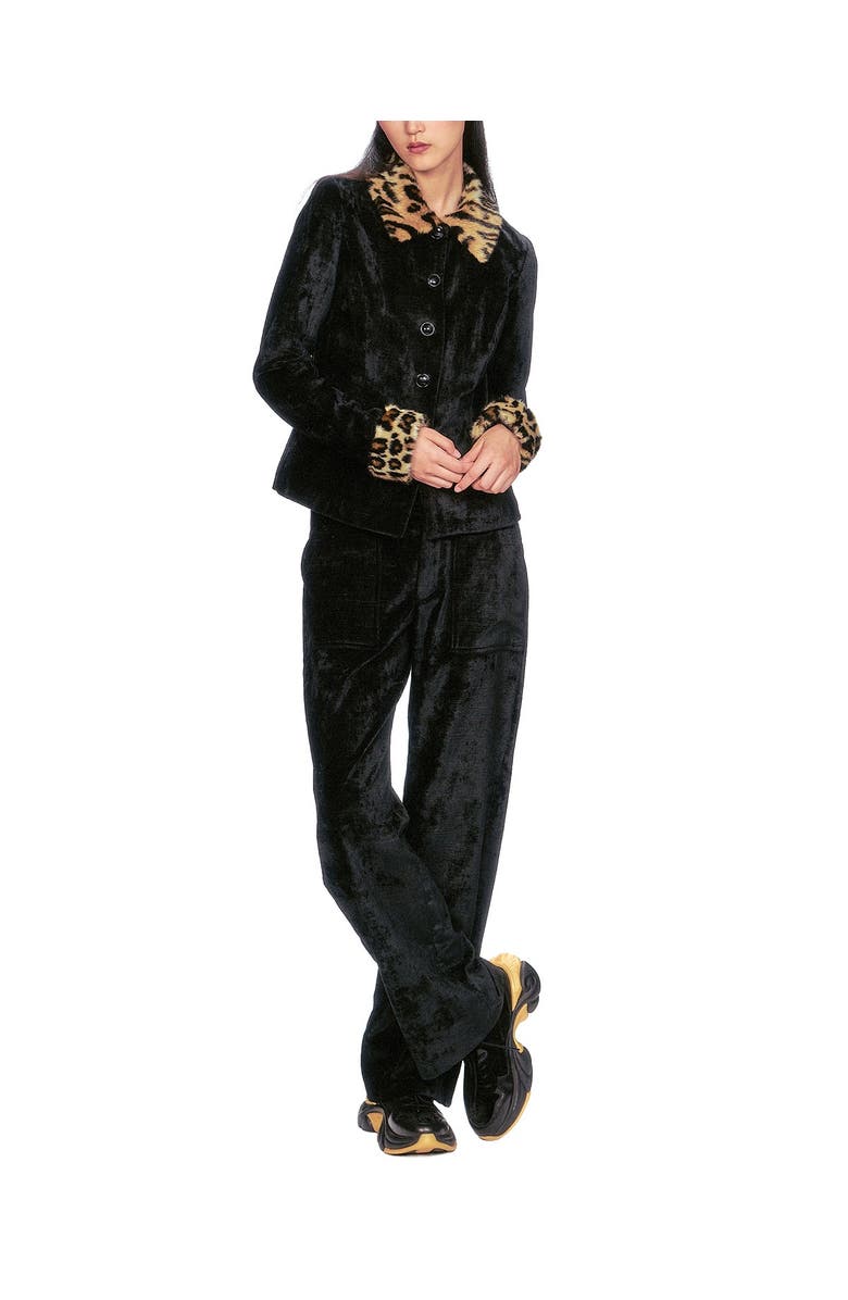 Anna Sui Velour Jacket, Alternate, color, Black