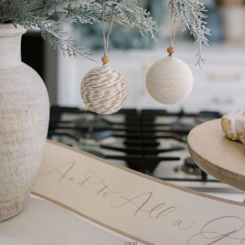 Cg Hunter Natural Jute Wrapped Christmas Ornaments In Brown