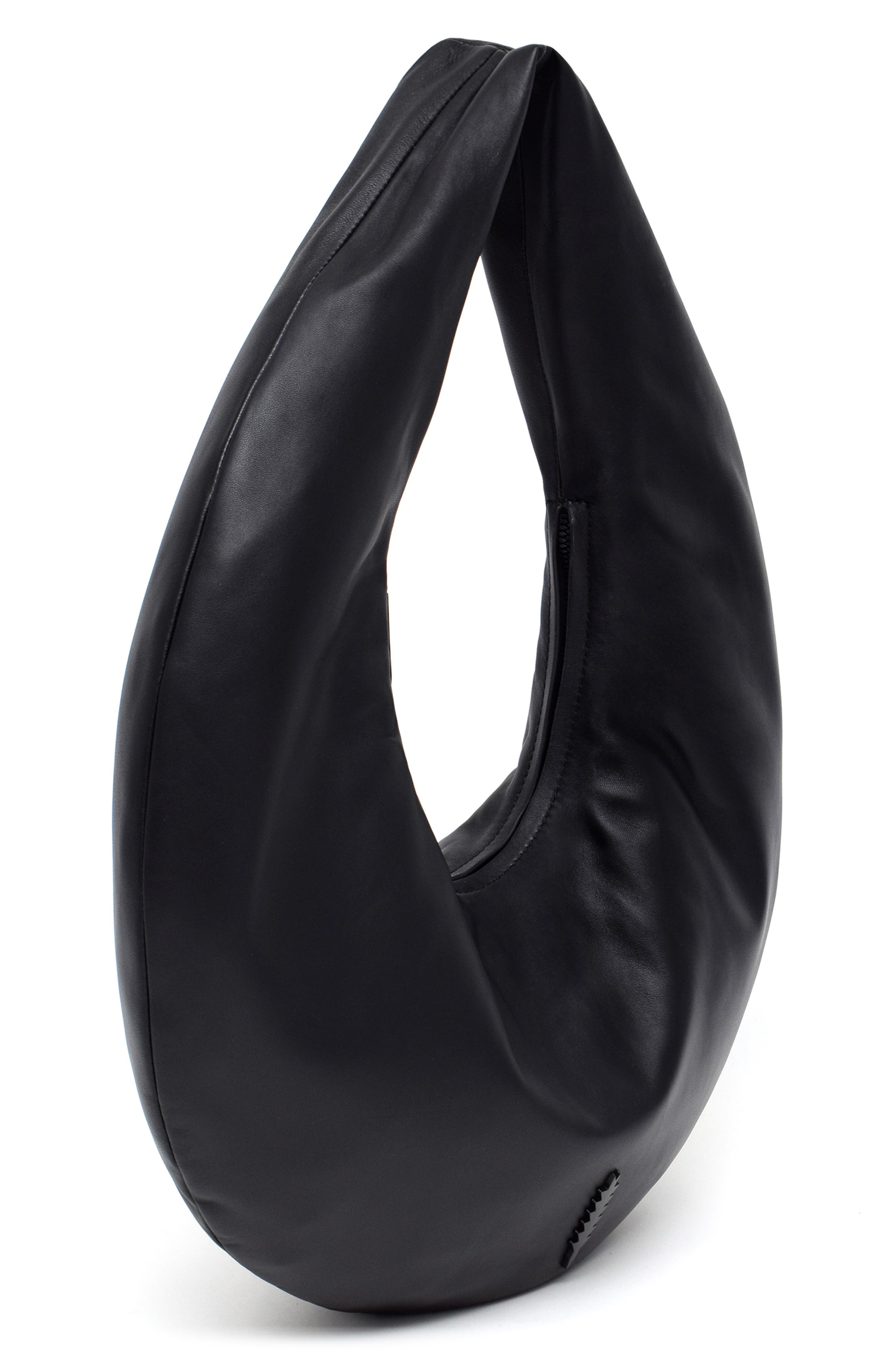 Thacker Ceil Leather Hobo Bag, Alternate, color, Black