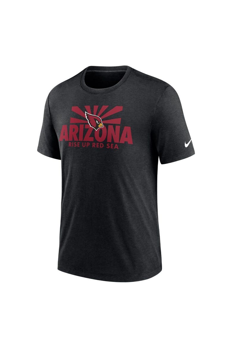 Men's Nike Heathered Black Arizona Cardinals Local Tri-Blend T-Shirt, Alternate, color, Heather Black