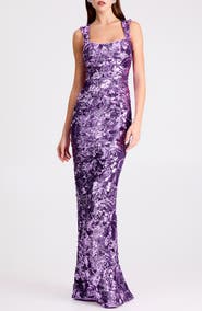 HELSI Iris Floral Sequin Gown