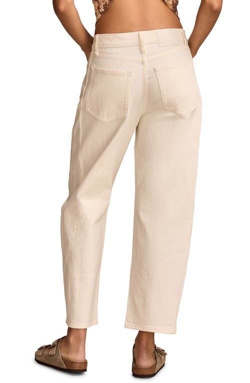 Lucky Brand Barrel Leg Jeans In White Lies Wash