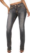 True Religion Billie Mid Rise Straight Leg Jeans