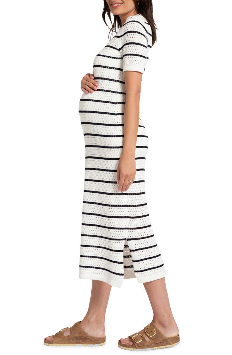 Seraphine Pointelle Midi Maternity/Nursing Sweater Dress, Alternate, color, 