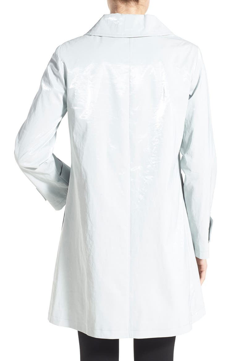 Helen Berman Coated Linen Swing Coat, Alternate, color, PALE BLUE