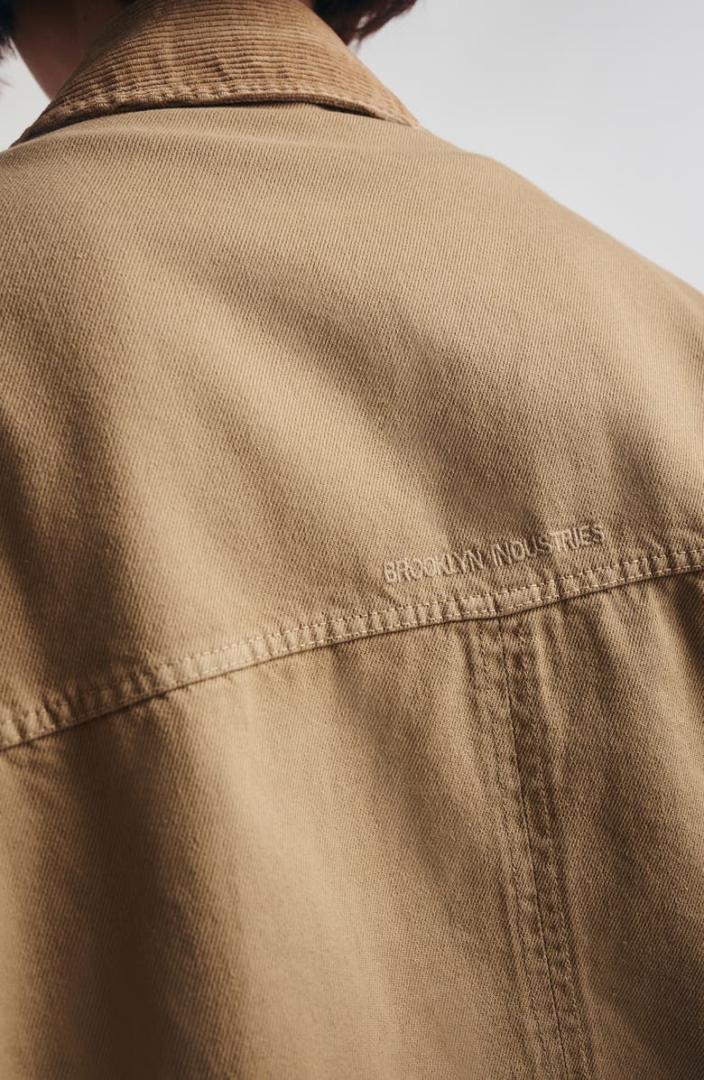 Brooklyn Industries Corduroy Collar Overshirt, Alternate, color, Kelp