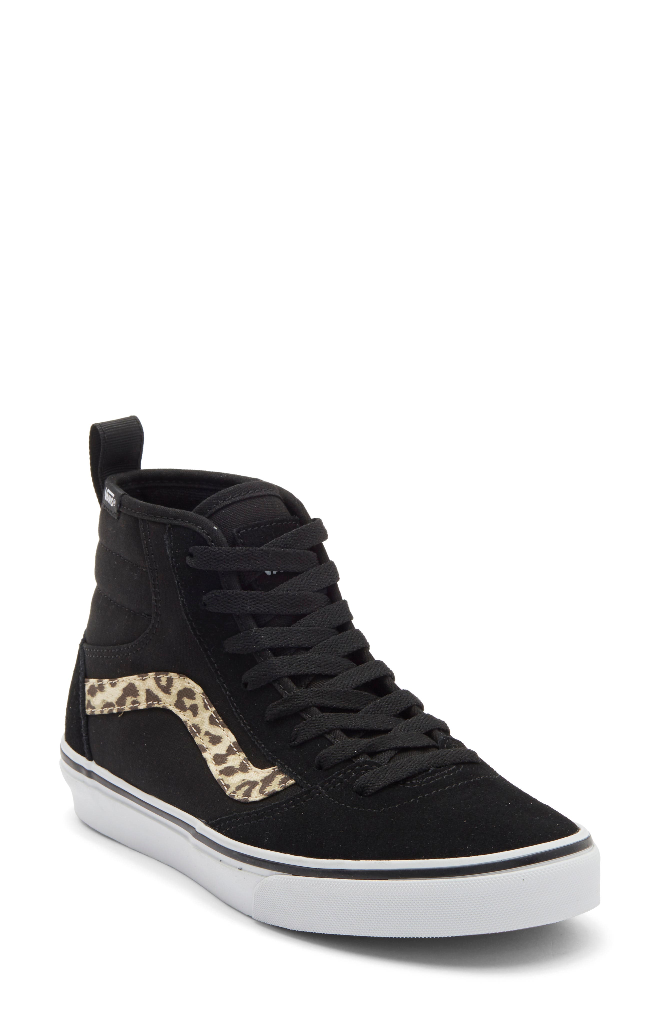 Vans Ashwood High Top Sneaker, Main, color, Leopard Black