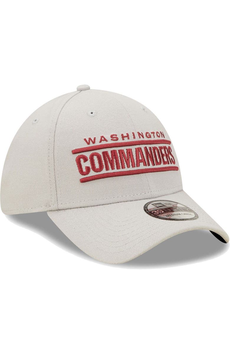 New Era Men's New Era Gray Washington Commanders Wordmark Essential 39THIRTY Flex Hat, Alternate, color, 