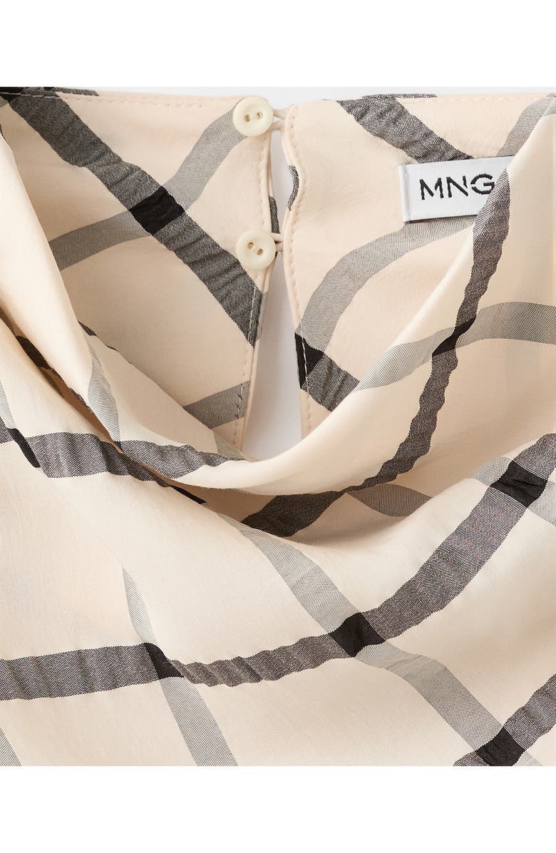 MANGO Windowpane Check Asymmetric Dress, Alternate, color, 