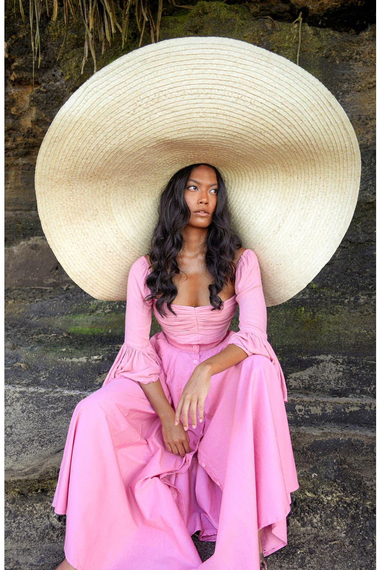 The Solana Oversized Straw Hat, Alternate, color, Natural