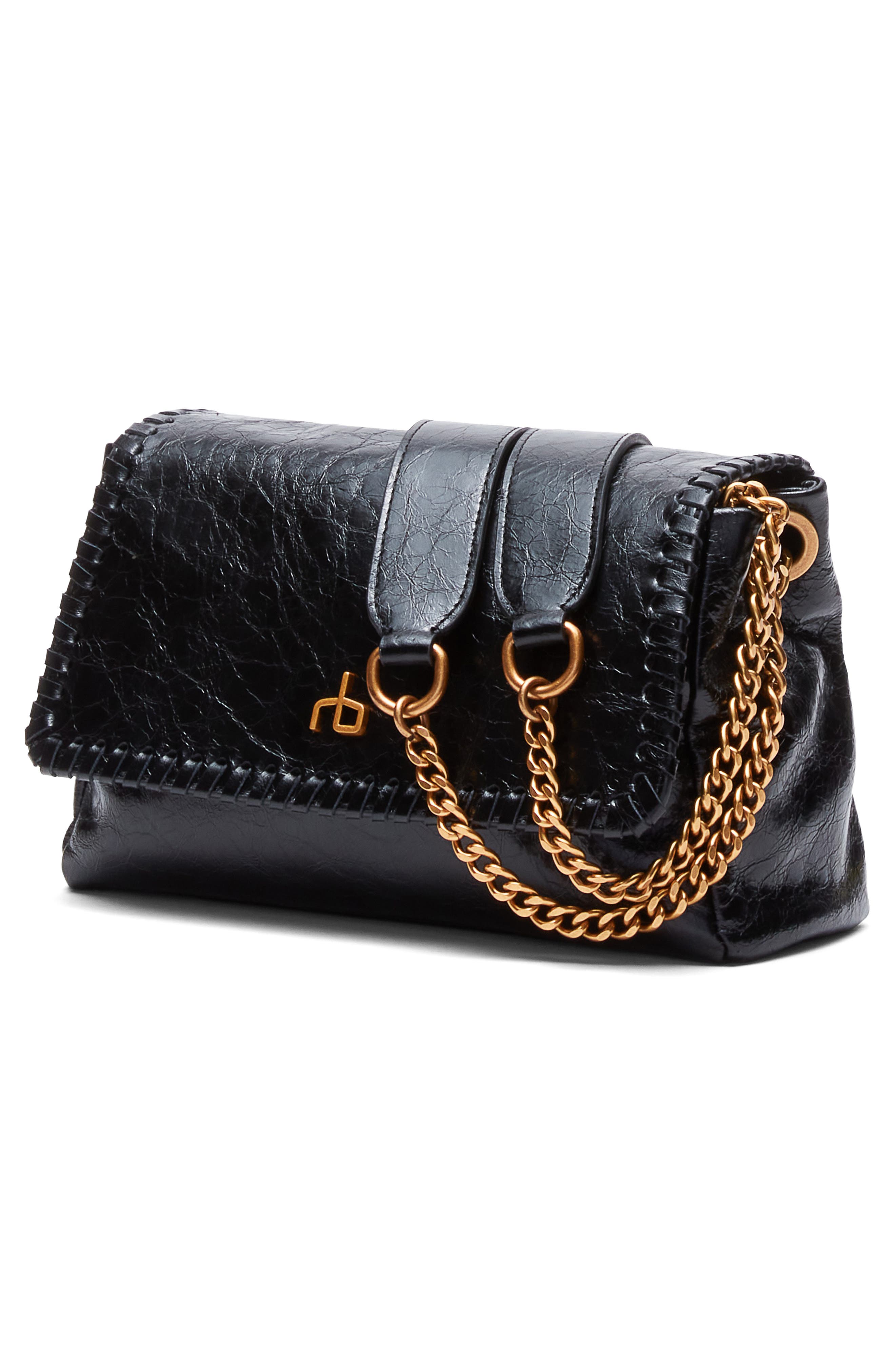 rag 
bone Small Chelsea Flap Leather Convertible Shoulder Bag, Alternate, color, 