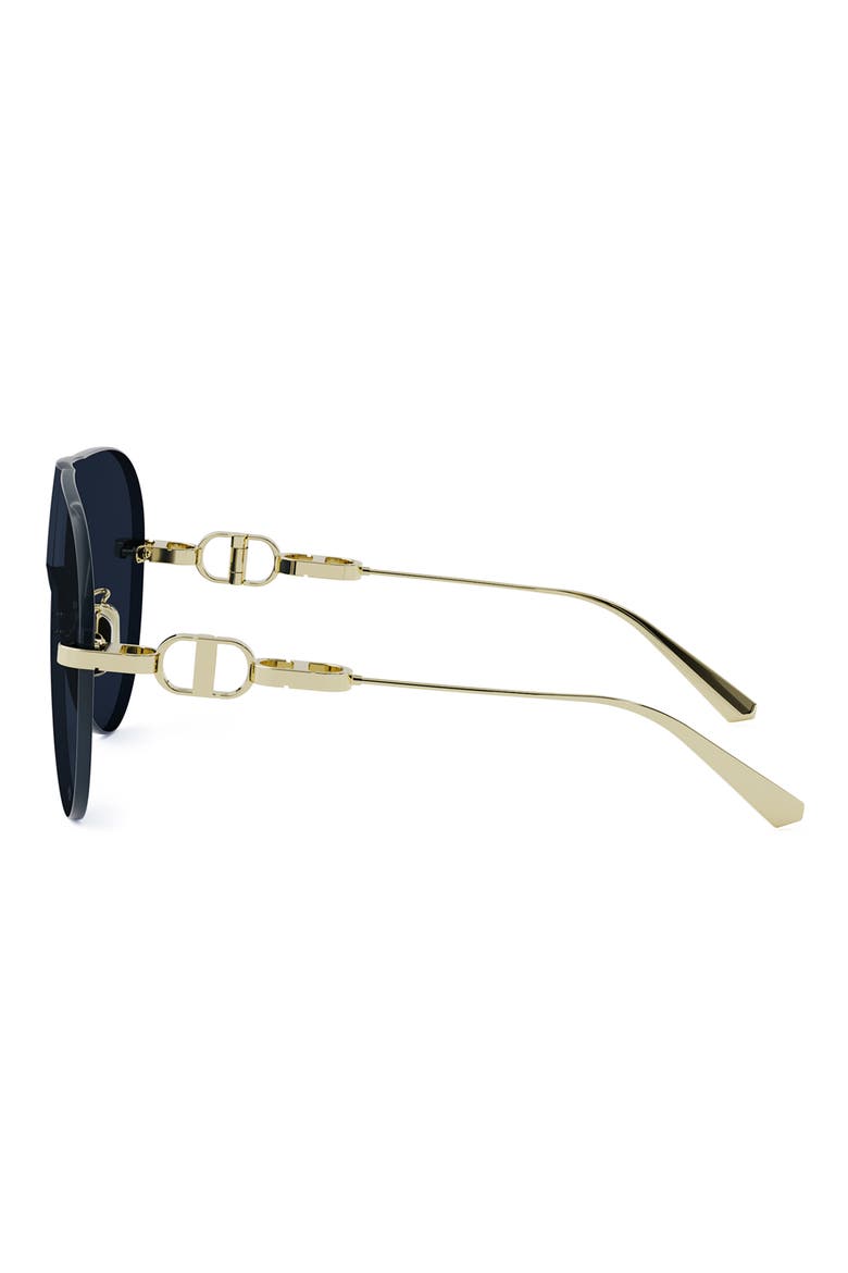 CD Chain M2U Rimless Pilot Sunglasses, Alternate, color, SHINY GOLD DH / BLUE