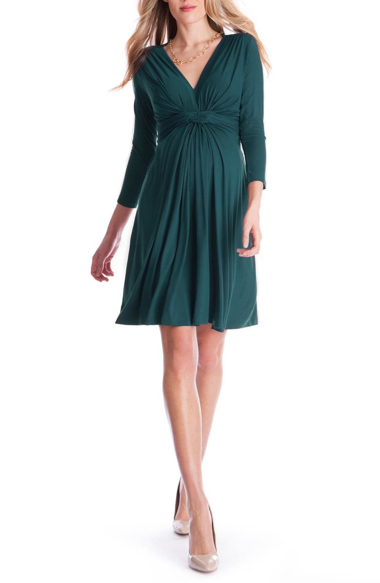 Seraphine 'Jolene' Front Knot Maternity Dress, Main, color,