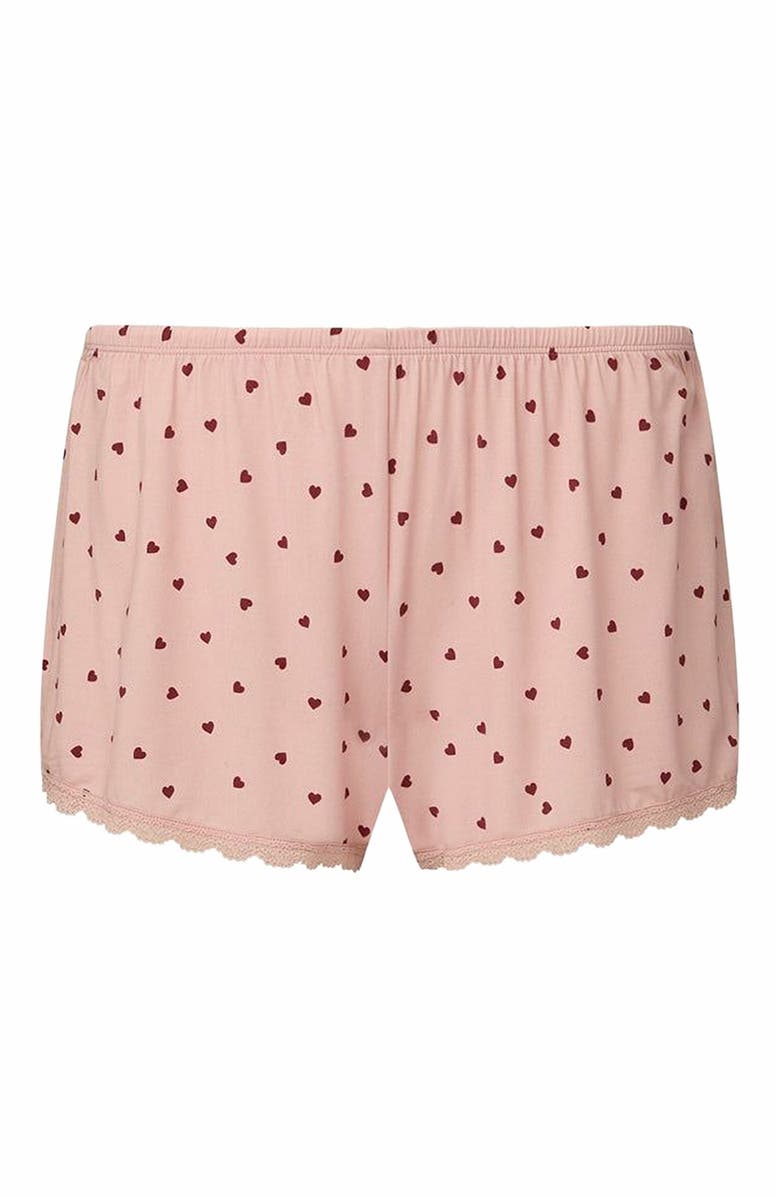 WeWoreWhat Lace Trim Sleep Shorts, Main, color, 