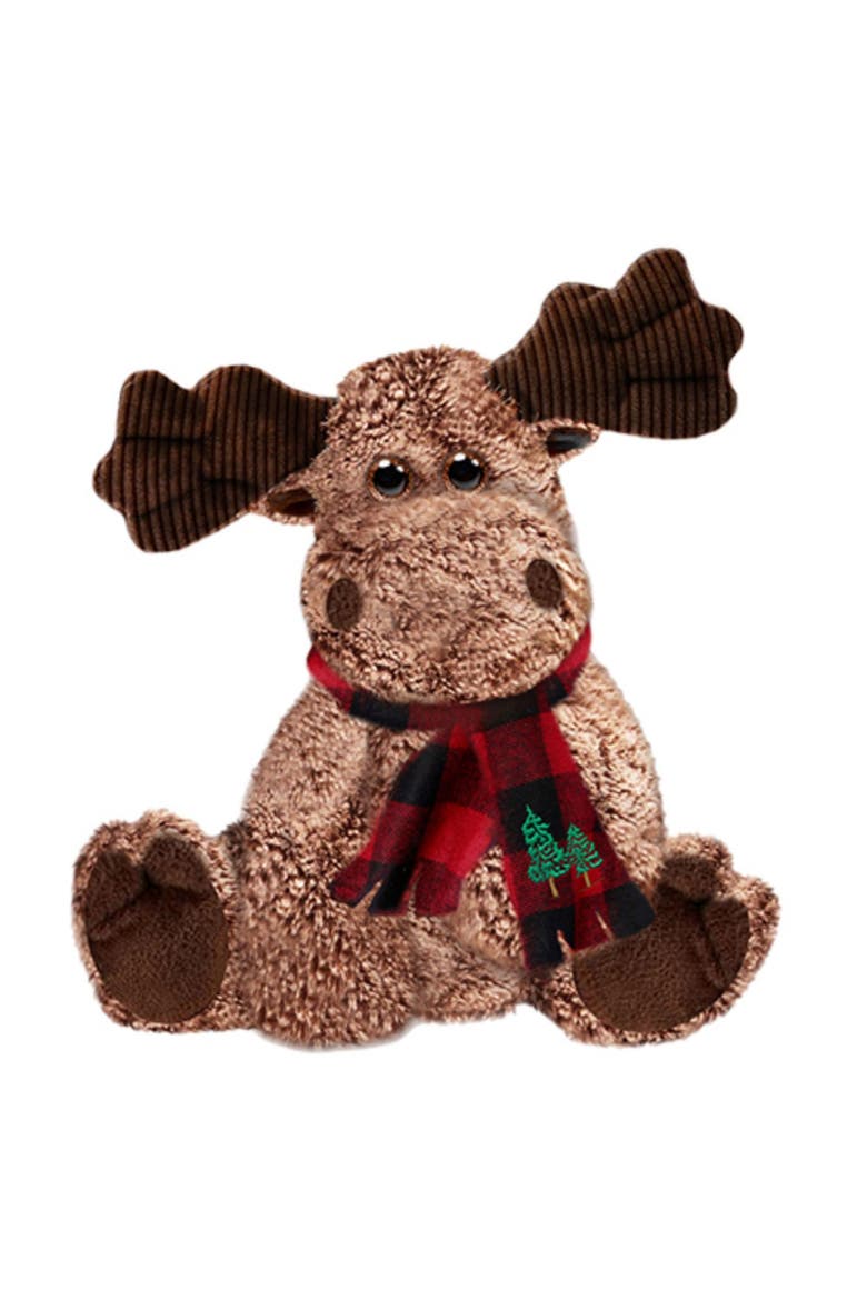 7 Inch Xmas Marley Moose Plush, Main, color, Brown