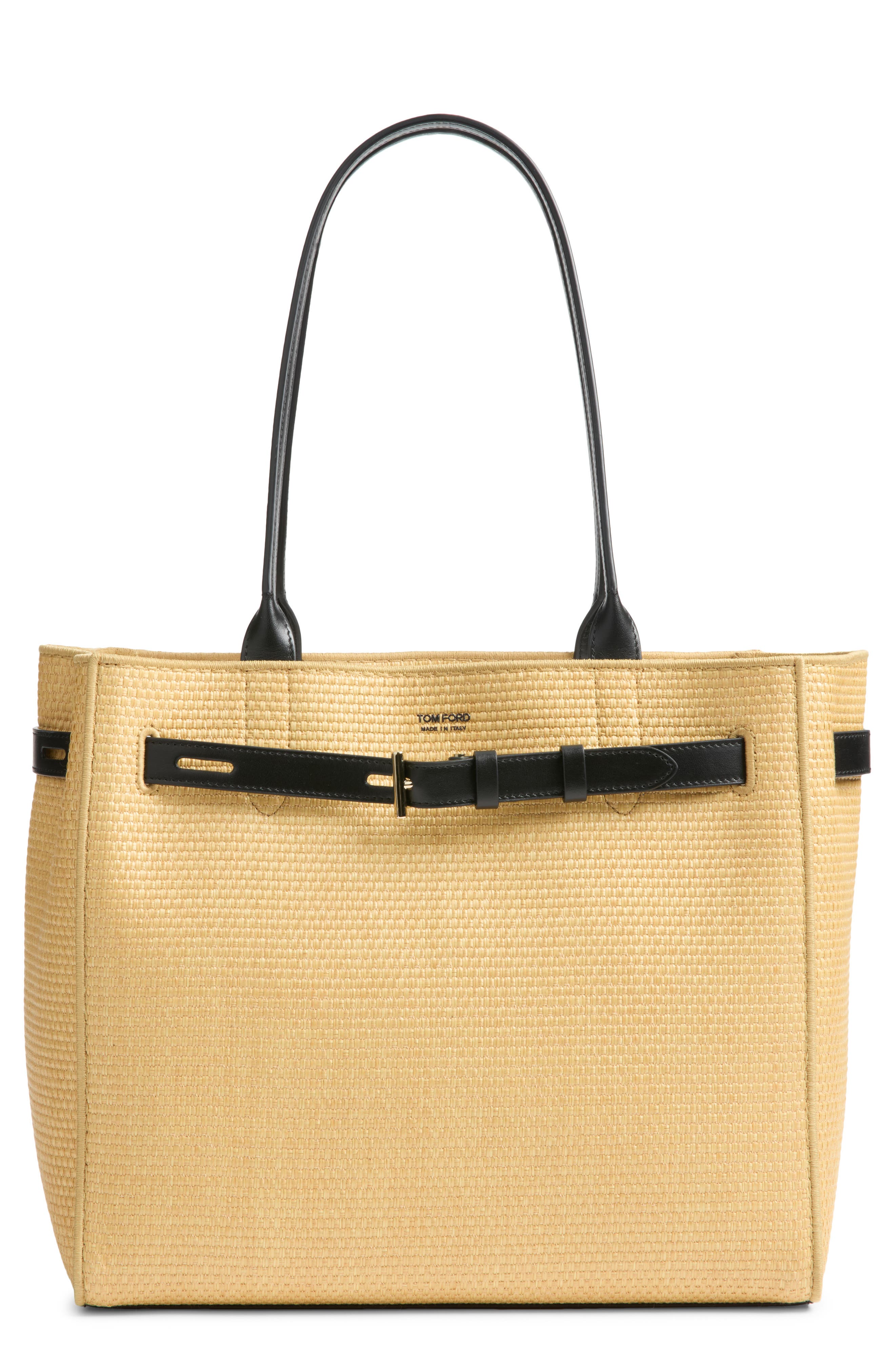 Audrey Medium Raffia & Leather Tote, Main, color, NATURAL/ BLACK